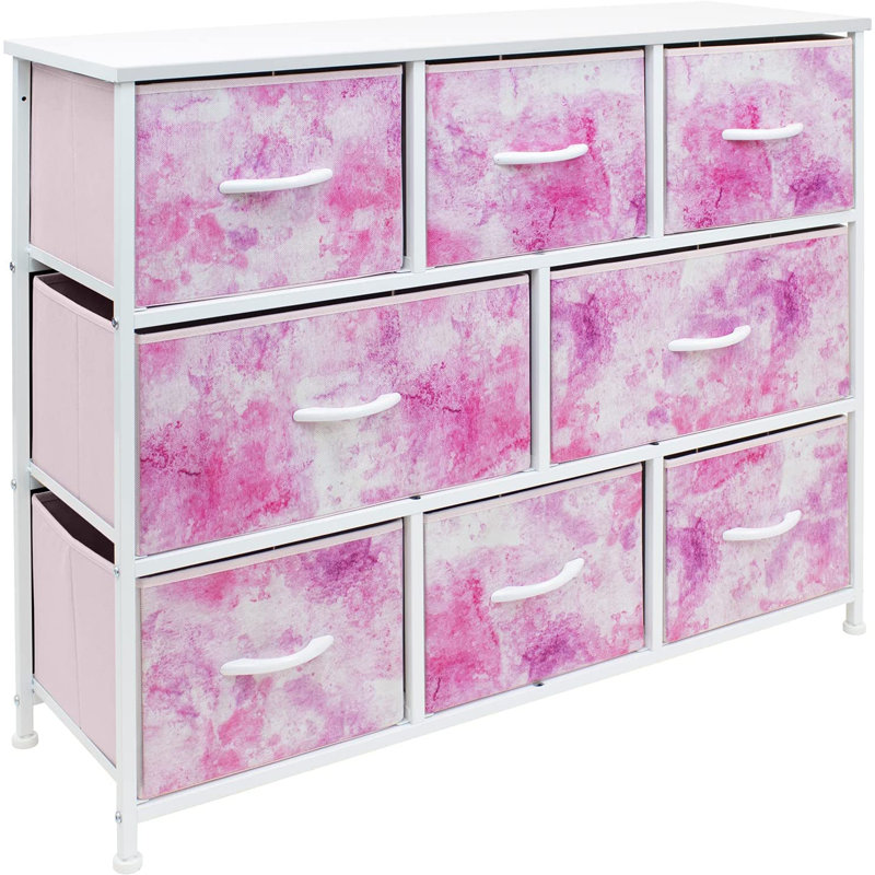 Commode Sorbus, Teinture par nouage rose