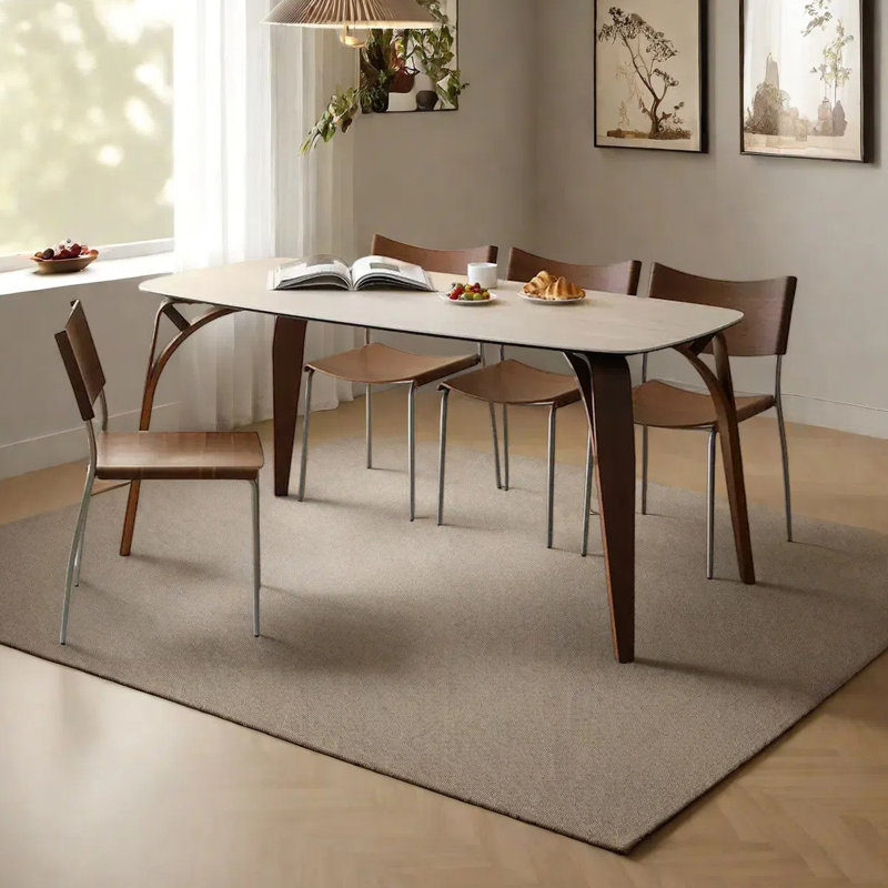 Unique and simple rectangular dining table, 29.53"H x 70.87"L x 35.43"W