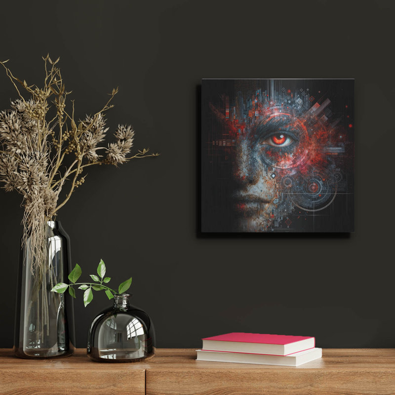  «Look at you 4» par Rey Klimt, art mural en métal, 12 po x 12 po, H 12 po x l 12 po