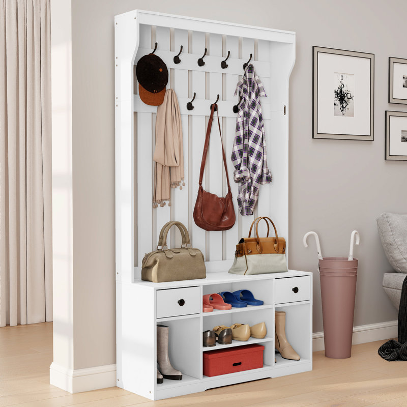 100 cm W Hall Tree with Shoe Storage