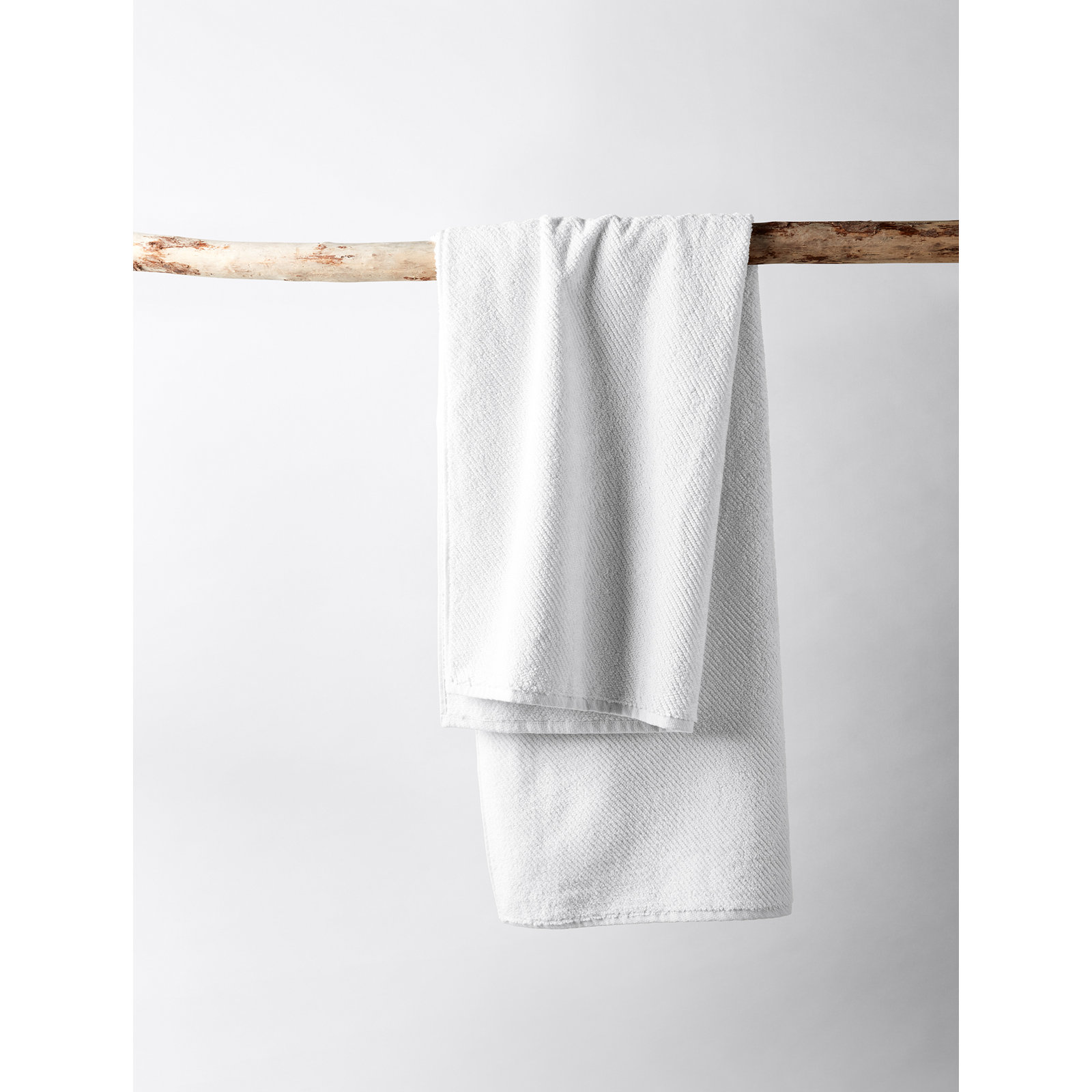 Air Weight Organic Towel Set, Alpine White