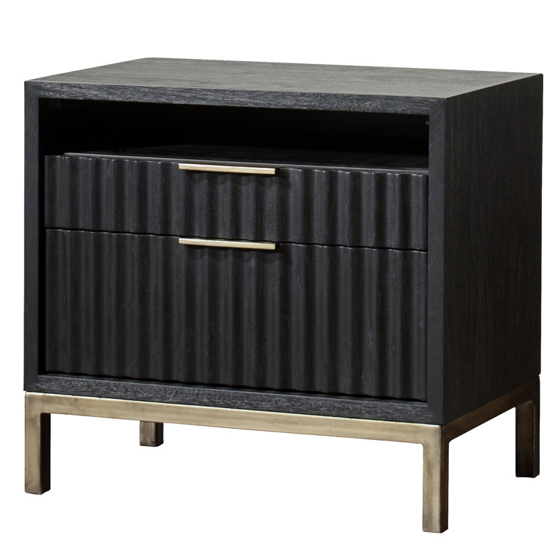 Lilo 66.04cm W Solid + Manufactured Wood Bedside Table