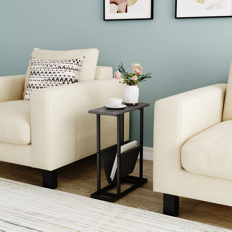 Holifield Frame End Table, Black, Grey