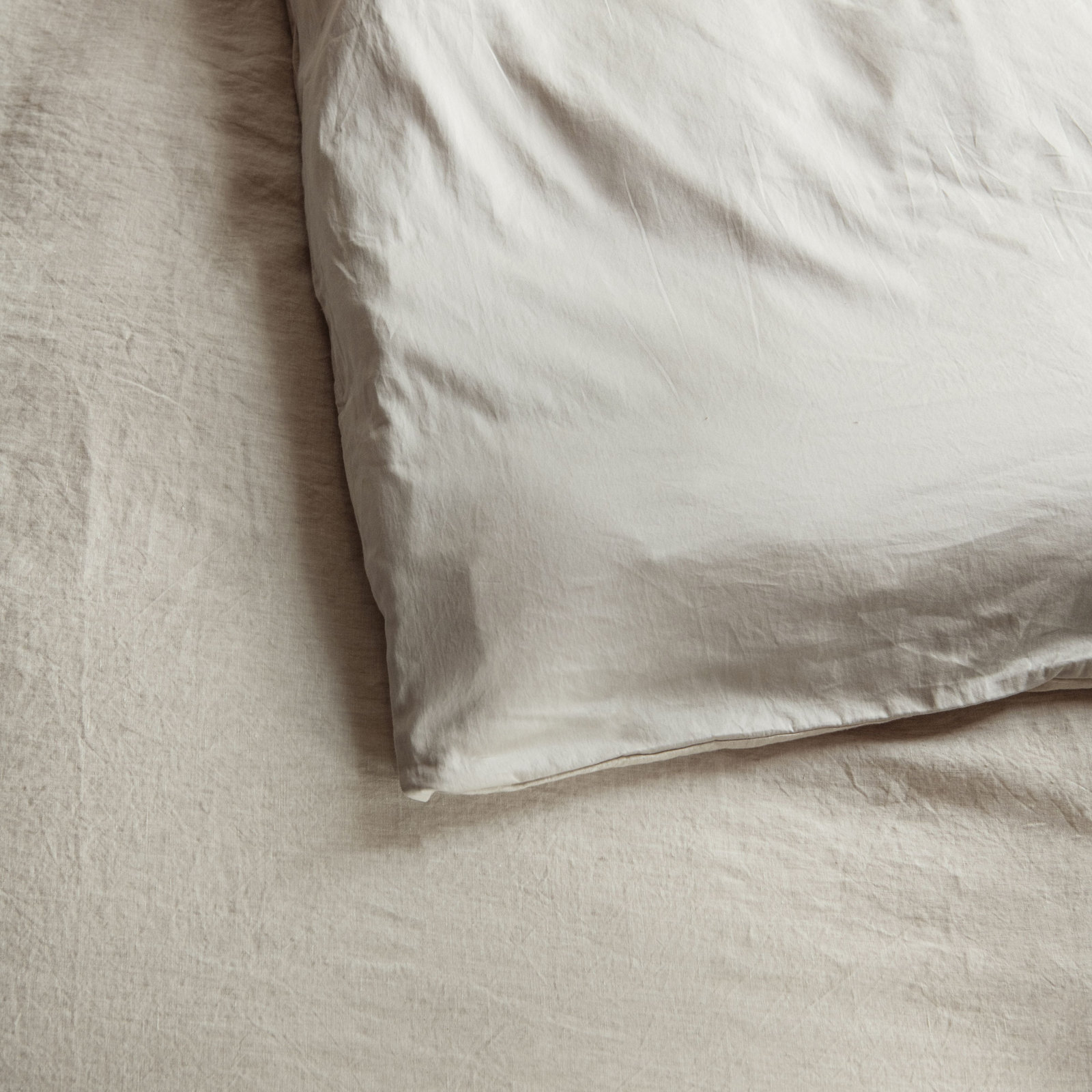 French Linen Duvet Cover Set, Queen Duvet Cover + 2 Standard Pillow Shams, Putty Heather