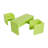 ECR4Kids Tri-Me Table and Cube Chair Set, Multipurpose Furniture, 3-Piece-88488453