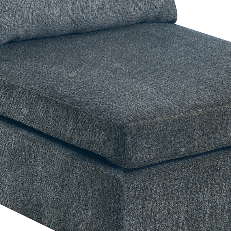 Fauteuil modulaire gris en chenille 3 pièces avec structure en bois inclus en chenille, Mark