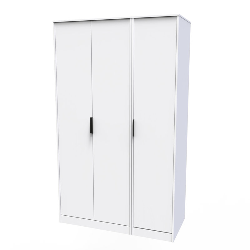 Fully Assembled Hong Kong 2 Door Wardrobe, 197cm H x 74cm W x 53cm D, White