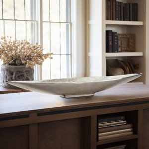 Anges Handmade Aluminum Boat-Shaped Decorative Bowl