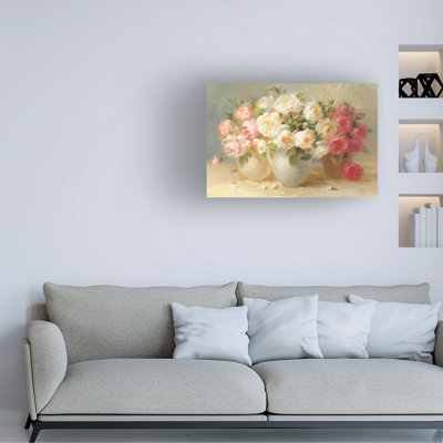 Danhui Nai English Rose Bouquets Canvas Art