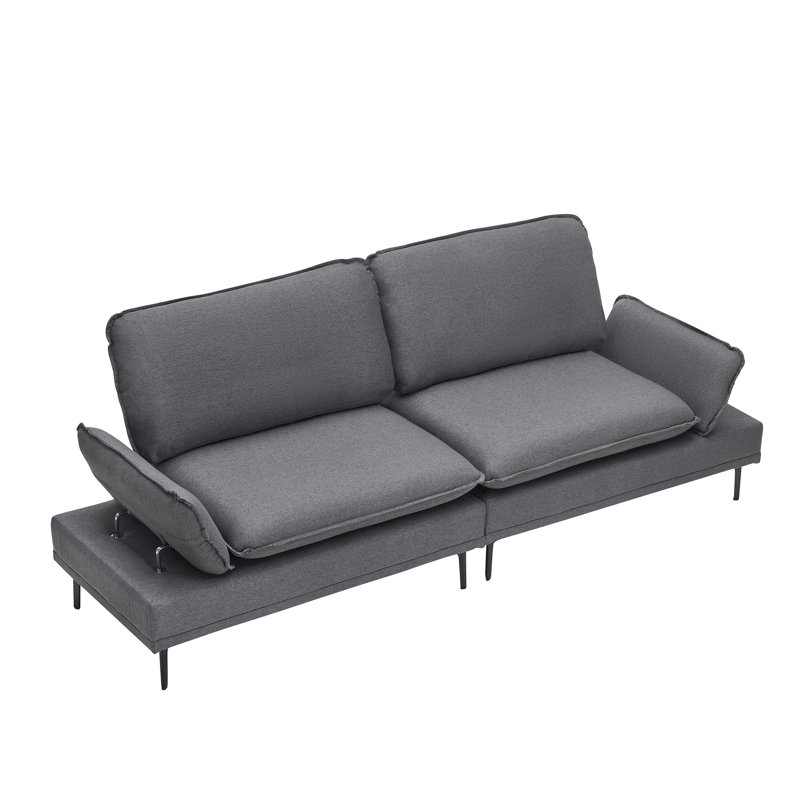 Canapé 90,55 po, Mélange de polyester gris foncé