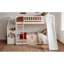 Lits peu encombrants avec rangement, lit double en bois blanc, maison familiale moderne