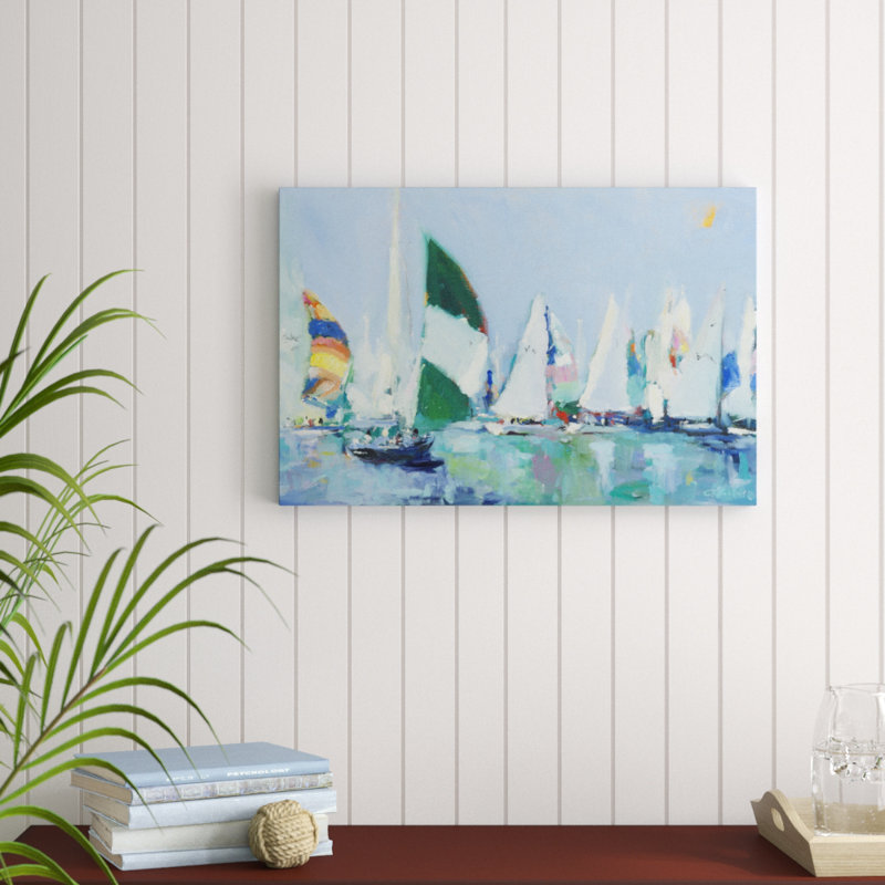 Parking Lot by Curt Crain - Painting on Canvas, 51cm H x 76cm W, Wrapped Canvas