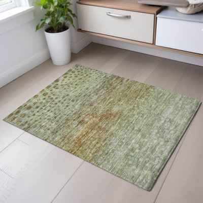 Premium Machine Washable Christina AMF1074 Circles Rug