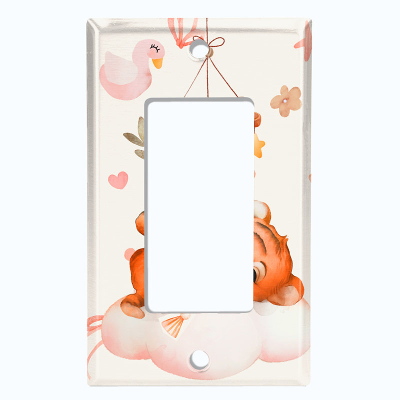Plaque murale mignonne avec interrupteur à bascule 1 lumière