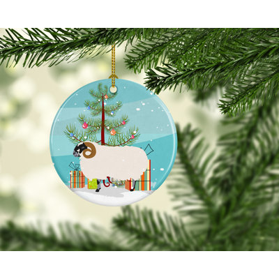3'' Ceramic Animals Holiday Shaped Ornament