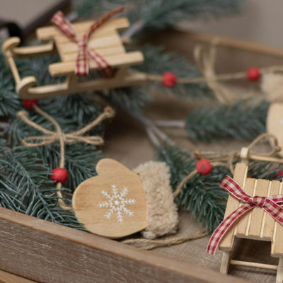 Guirlande traîneaux et mitaines de Noël