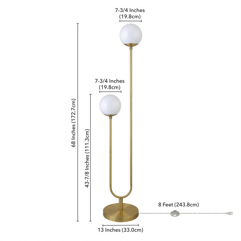 Dufrene 68.5'' Floor Lamp, Brass