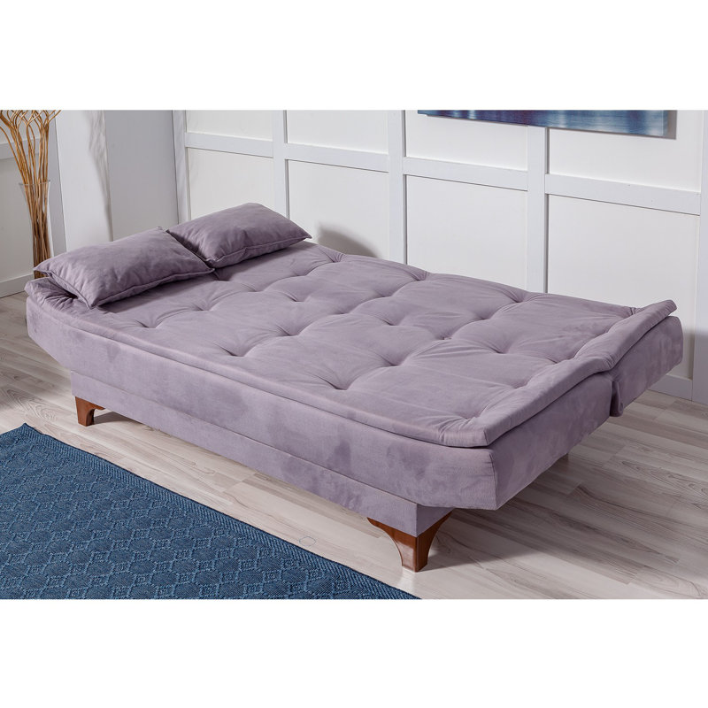 Selph Velvet Sofa Bed, Grey