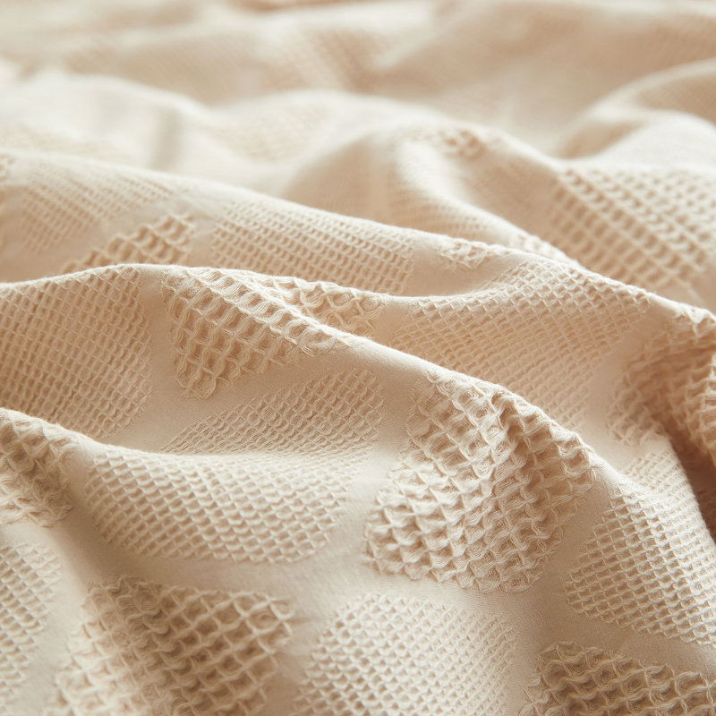 100% Cotton Waffle Weave Duvet Cover Set, Twin, Khaki