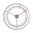 Ciara 9-Light Semi Flush Light in Peruvian Silver with Hammered Water Glass