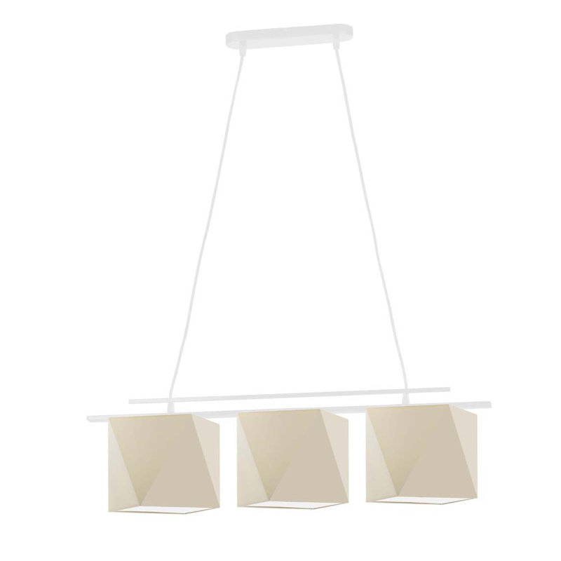 Dendrick 3 - Light Kitchen Island Pendant, Beige, White