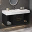 Meuble-lavabo mural avec 2 tiroirs et 2 espaces de rangement-148767166