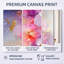Fractale fleur de pétunias roses - art mural encadré 3 pétunias-129076593-129076595