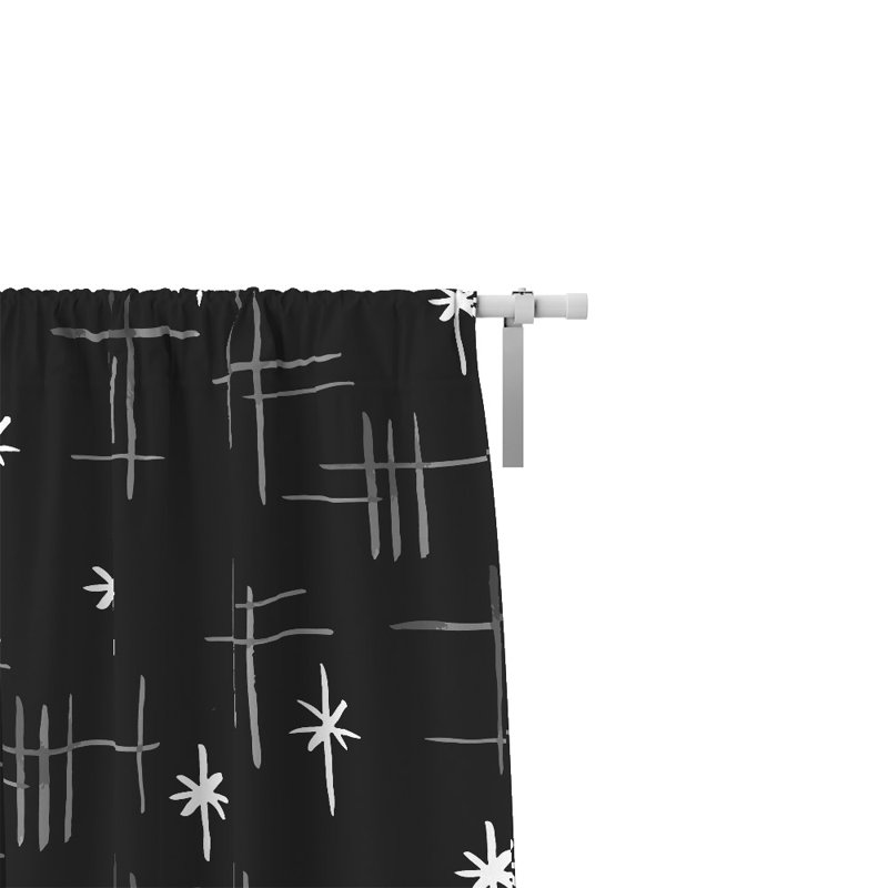 Panneau de rideau simple semi-transparent abstrait, L 20 po x L 61 po