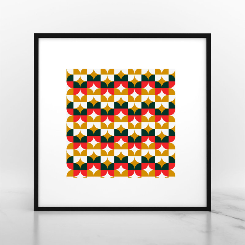 Retro Geometric Seamless Pattern - Print on Plastic / Acrylic