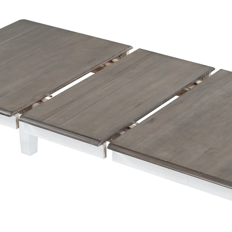Ensemble de table de salle à manger 7 pièces de style rétro avec table extensible et 6 chaises rembourrées, Beige, Brun