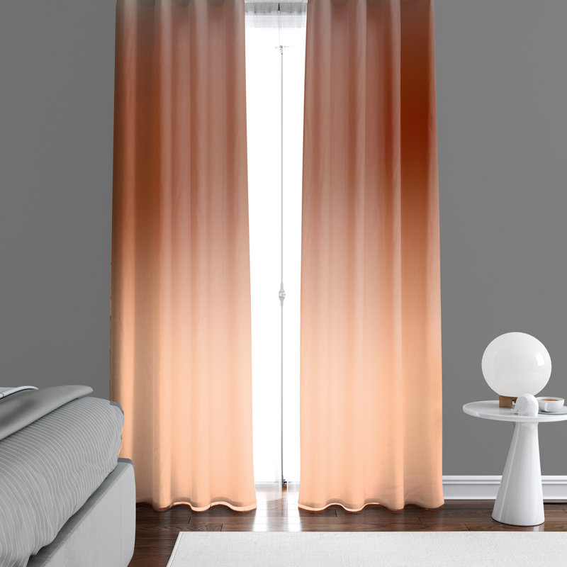 Rideau de fenêtre Arnaldo, L 20 po x L 82 po, Orange