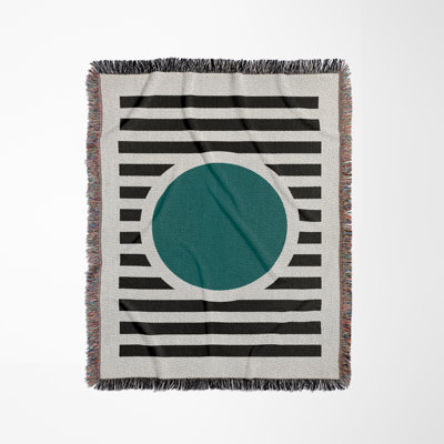 Circle Abstract Cotton Blend Blanket Throw