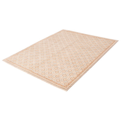 One-of-a-Kind Rectangle 8'1" X 10'2" New Age Wool Area Rug in Cream