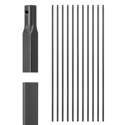 Ensemble de 11 barreaux d'escalier en acier au carbone 44 po pour l'intérieur