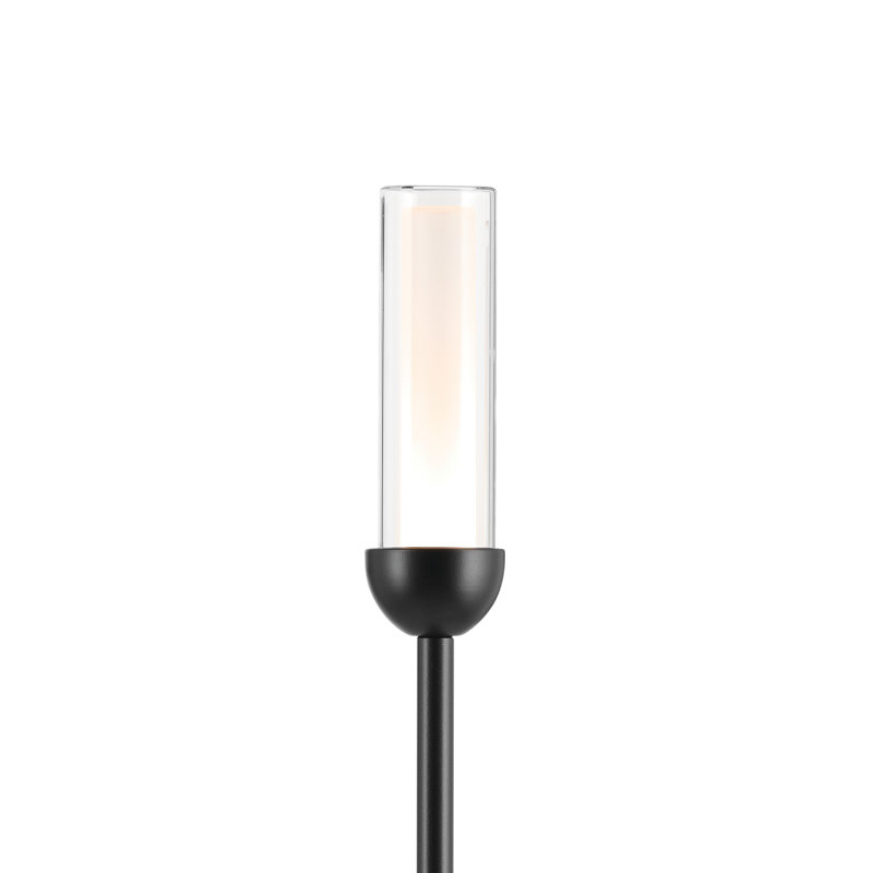  LED 2-Tier Traditional Chandelier with Layered Glass, 24.75" H x 30" W x 30" D, Satin Black, 10