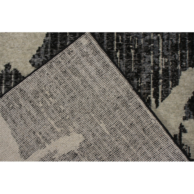 Distressed Homage Handmade Kilim Wool Geometric Area Rug, Rectangle 9' x 12'