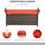 Banc de rangement en osier brun Outsunny-110145328