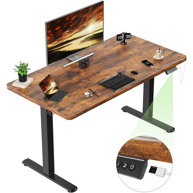 Electric Standing Desk Height Adjustable Desk Sit Stand Desk With Time Reminder Stand up Desk 2 Memory Setting Electric Desk 