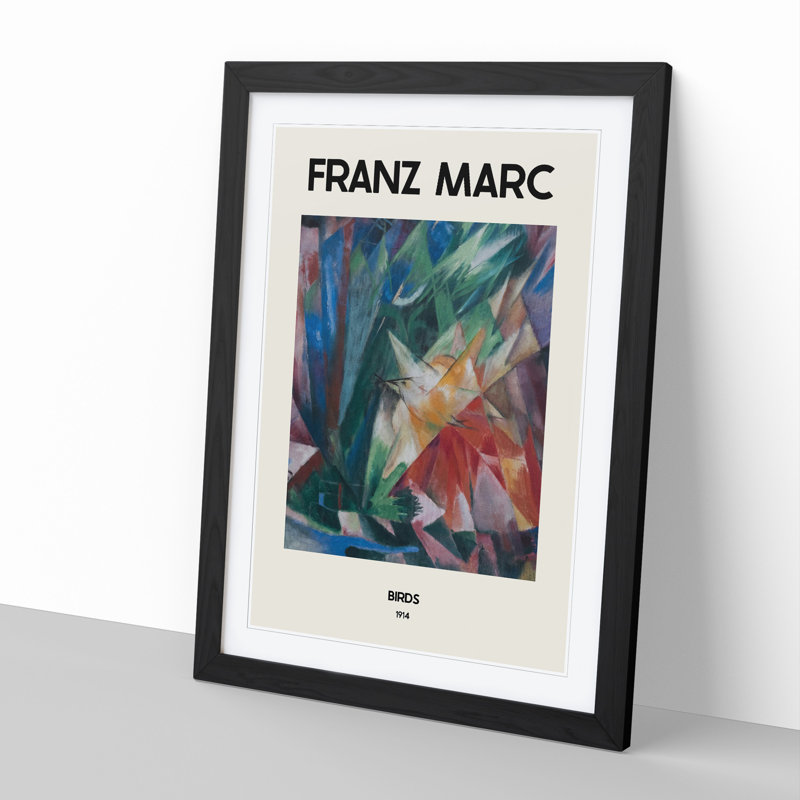 Birds by Franz Marc - Picture Frame Art Prints, 65cm H x 48cm W x 2cm D, Black