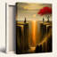 Art mural sur toile Gallery Wrap pour le salon, la chambre à coucher, le bureau ou le vestibule - Décoration murale décorative avec falaises au coucher du soleil-128996201-128996203