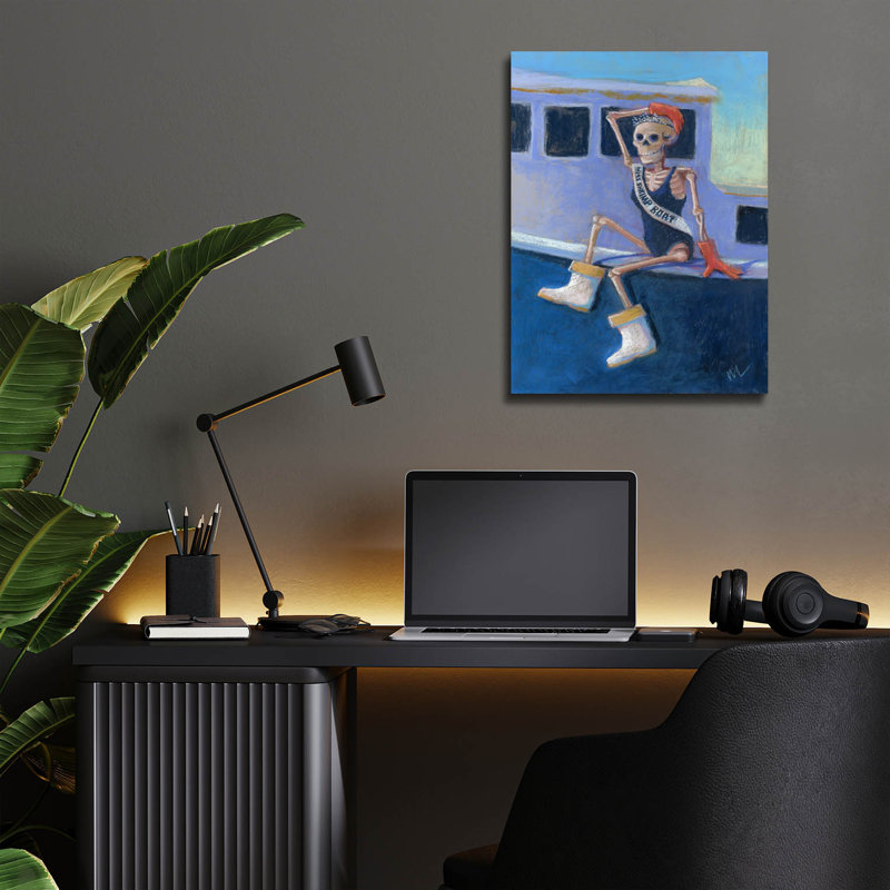 "Miss Shrimp Boat" par Marie Marfia Fine Art, H 16 po x l 12 po x P 0,13 po