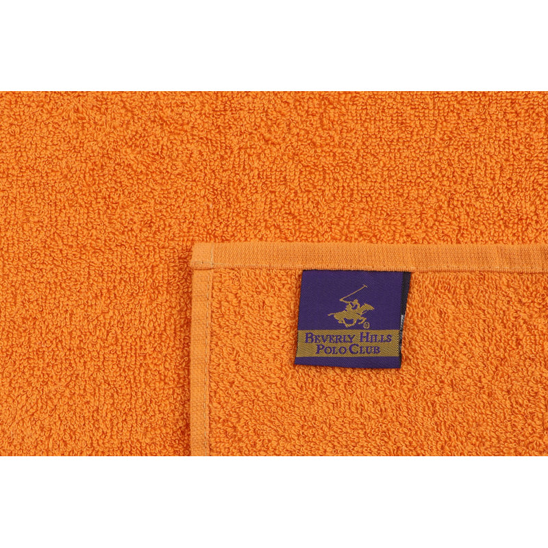 Ensemble de serviettes 4 pièces 100% coton, Jaune clair / jaune / orange / blanc