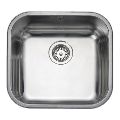 Classic 48cm x 46cm Stainless Steel Reversible Undermount Kitchen Sink