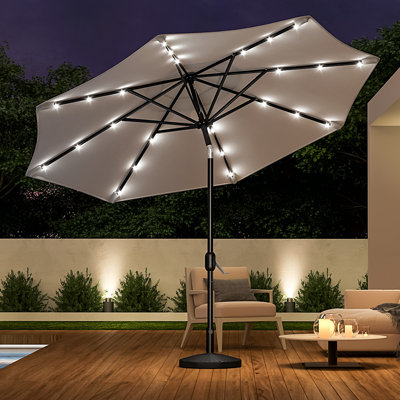 Maust 3m Traditional Parasol with LED Light