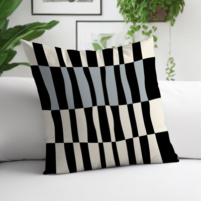 Bianca Checkered Outdoor Reversible Throw Pillow