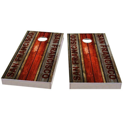 San Francisco Football 2x4 Cornhole Board Set | Includes (2) Boards (8) Bags & Optional Accessories