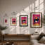 Deer Among Flowers Modern - Single Picture Frame Print-963445910-963445897