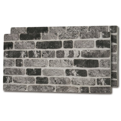 Panneaux muraux 3D, panneau de briques en polystyrène effet brique naturelle 20 po x 40 po (ensemble de 2) (ensemble de 2) couvre 10 pieds carrés