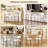 (Set of 4) 25" Upholstered Sherpa Modern Boucle Counter Height Bar Stools With Curved Back And Black Metal Frame-1276400560