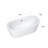 Streamline Freestanding Soaking Acrylic Bathtub With Drain and Bamboo Tray-75227025